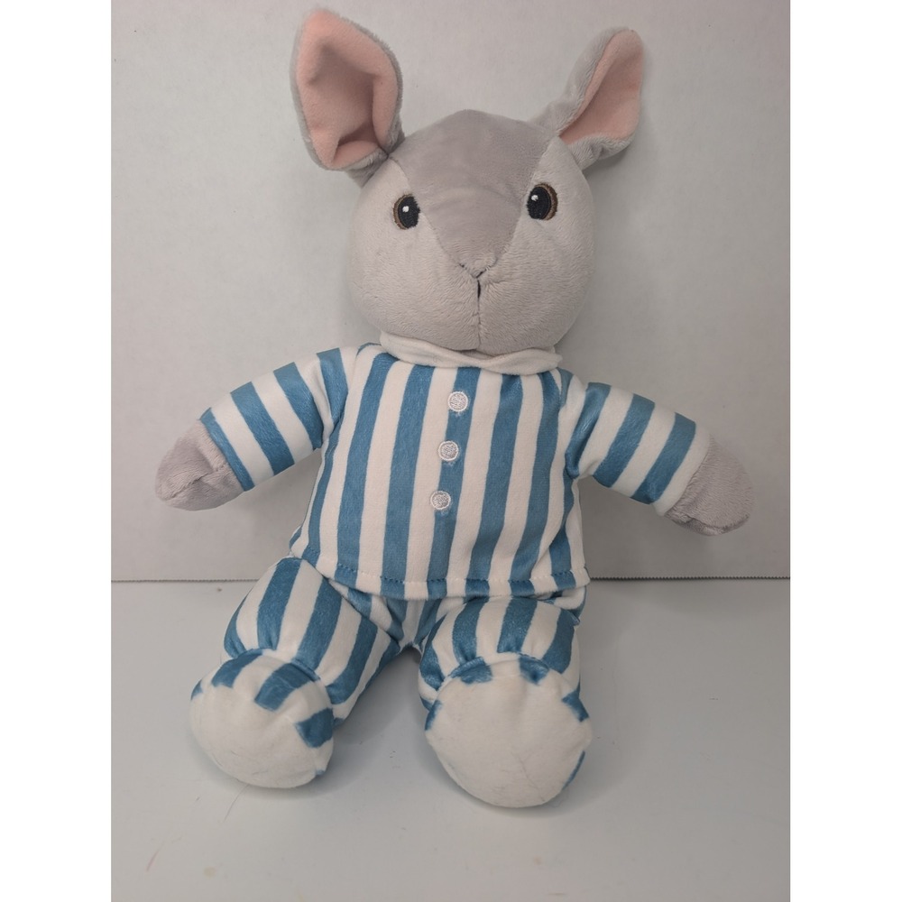 Kohls Cares Bunny Plush Stuffed Animal Blue White Striped Pjs good night moon